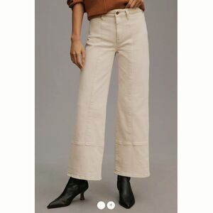 Anthropologie Pilcro Cuffed Crop High-Rise Wide-Leg Jeans